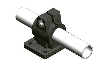 アルミ(AC3A) パイプジョイント - フランジGN146-B-SW(艶消黒塗装)(NBK品)